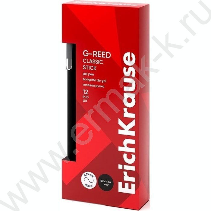 Ручка гелевая черная 0,38мм  G-Reed Stick Classic | Фото 2