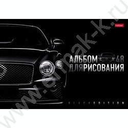 Альбом д/рисования пл.обл. 48л "Black Edition" /тиснение/ | Фото 3