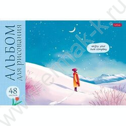 Альбом д/рисования пл.обл. 48л "Наедине с собой" /тиснение/ | Фото 3