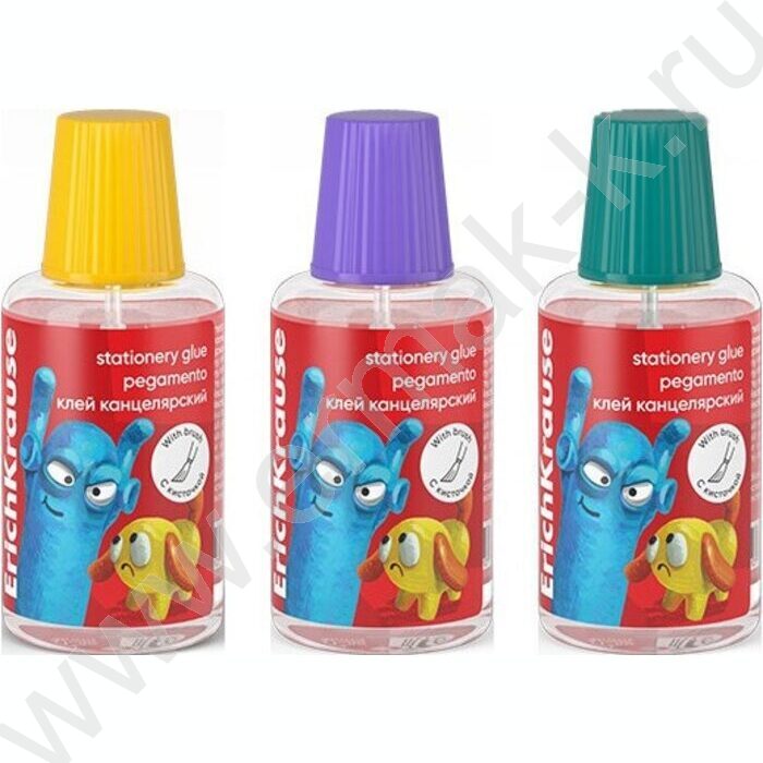 Клей канцелярский  20мл EasyStick Jolly Friends, с кисточкой | Фото 1