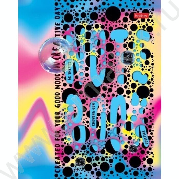 Тетрадь  48л клетка "Bubbler book" /металлизиров.картон/ 5видов | Фото 4