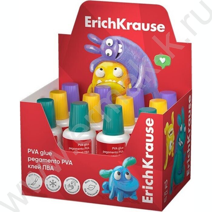 Клей ПВА   20мл EasyStick, Jolly Friends, с кисточкой | Фото 2