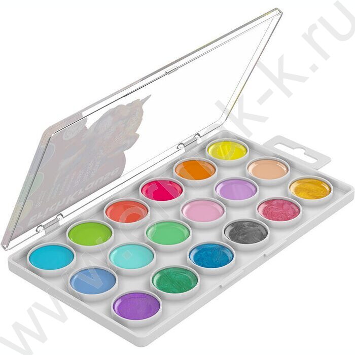 Акварель 18цв  Safari "Neon+Pastel+Pearl" с УФ защитой яркости, б/кисточки | Фото 3