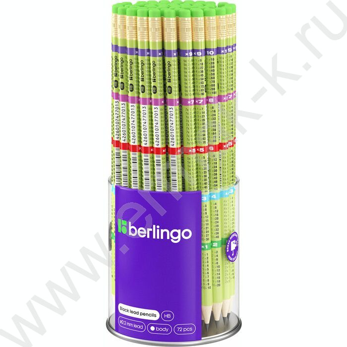 Карандаш ч/гр c ластиком HB "Таблица умножения", заточен. | Фото 2