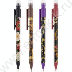 Карандаш механический 0,7мм с ластиком Flora.Black night | Фото 1