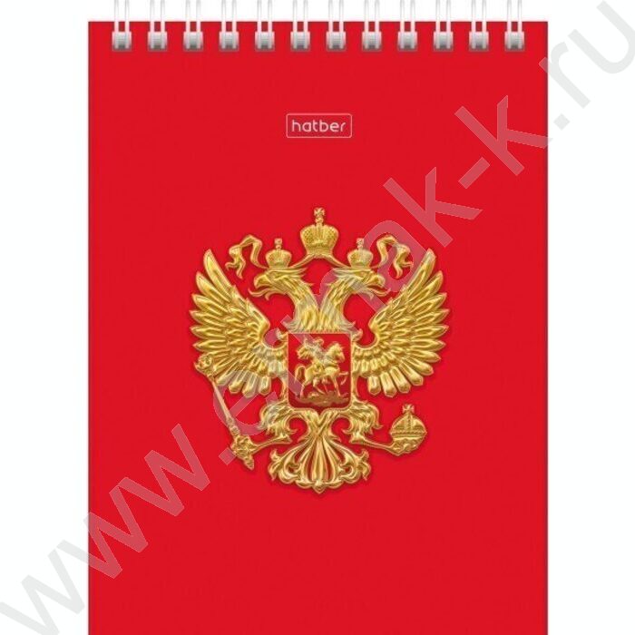 Блокнот  60л А6 спираль "Россия" УФ-лак | Фото 5
