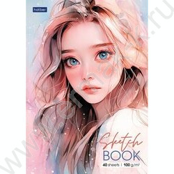 Скетчбук  40л А5 отрывная склейка/жесткая подложка "Нежность" без линовки 100г/к | Фото 2