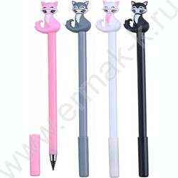 Карандаш ч/гр Вечный.Кошечки /4 цвета корпуса в ассортименте, ПВХ-упаковка | Фото 1