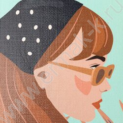 Зап. книжка  80л А6 тв.обл. "Девушка в очках" /глянец/лен/ | Фото 5