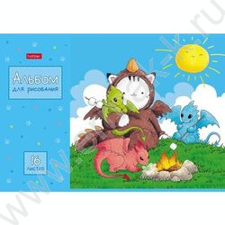 Альбом д/рисования 16л "Приключения кота Пирожка" 5видов | Фото 1