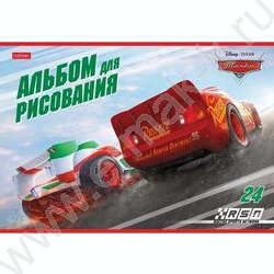 Альбом д/рисования 24л "Тачки" 5видов | Фото 3