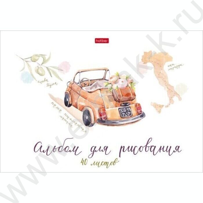 Альбом д/рисования 40л "Итальянские каникулы" /тиснение/ 5видов | Фото 3