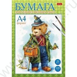 Папка д/рисования и художественных работ А4 20л 120г/м² "Мишка с птичками" | Фото 1