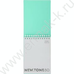 Блокнот  80л А6 спираль/пластик.обл. "NEWtone PASTEL Мята" | Фото 2