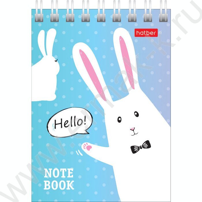 Блокнот  40л А7 спираль "Прикольные зайцы" | Фото 4