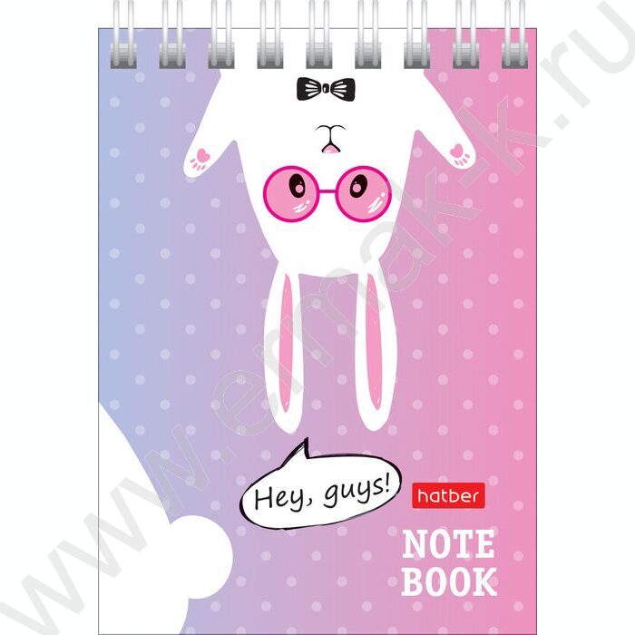 Блокнот  40л А7 спираль "Прикольные зайцы" | Фото 5