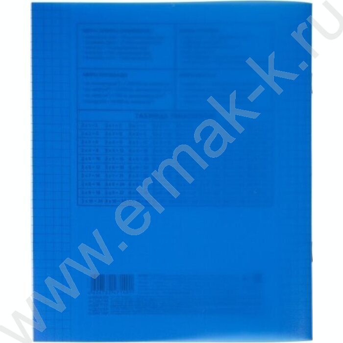 Тетрадь  18л клетка с пластиковой обложкой "Синяя" | Фото 6