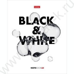 Тетрадь  60л клетка "Bubbles_B&W" ассорти | Фото 3