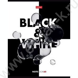 Тетрадь  60л клетка "Bubbles_B&W" ассорти | Фото 4