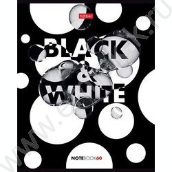 Тетрадь  60л клетка "Bubbles_B&W" ассорти | Фото 5