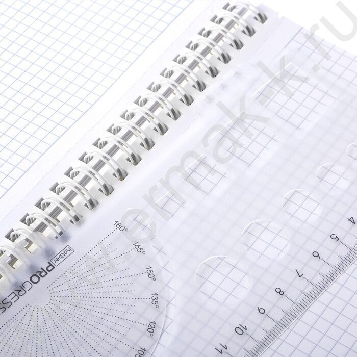 Тетрадь  96л клетка/спираль/пластик.обл. "LINE NEON Розовая" 4цв.разделителя с линейкой | Фото 2