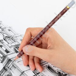 Карандаш ч/гр /набор 12шт/ BRAUBERG ART "PREMIER"  ассорти  4Т(4Н) - 8М(8В),  /мет. пенал | Фото 6