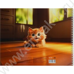 Альбом д/рисования-спираль 48л А3 "Улыбка котенка" /микроперф | Фото 3