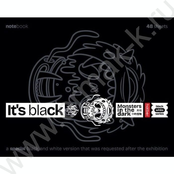 Тетрадь  48л клетка "It's black" 5видов | Фото 2