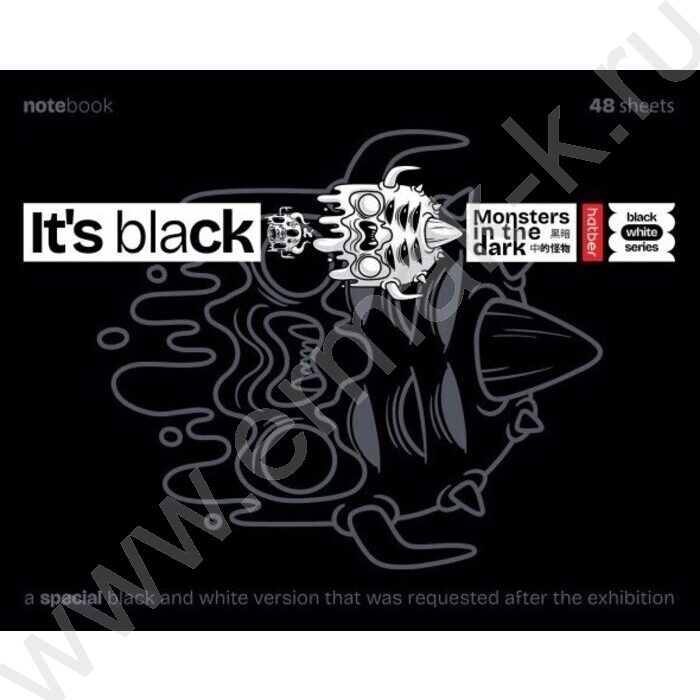 Тетрадь  48л клетка "It's black" 5видов | Фото 4