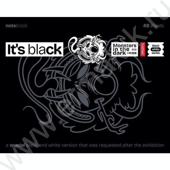 Тетрадь  48л клетка "It's black" 5видов | Фото 5