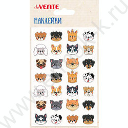 Наклейки объемные, мягкие 10*15см "Dogs-stickers", puff, многоразовые /блистер | Фото 1