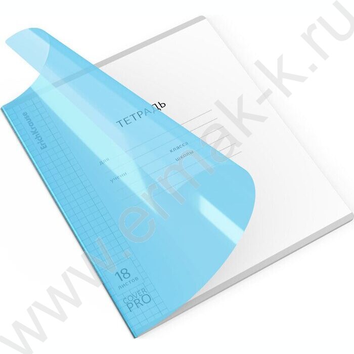 Тетрадь  18л клетка с пластиковой обложкой "Классика CoverPrо Vivid" /синий | Фото 2