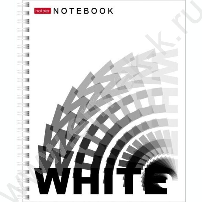 Тетрадь  96л клетка/спираль "Black and white" 2вида | Фото 1