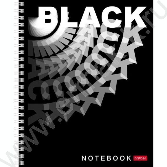 Тетрадь  96л клетка/спираль "Black and white" 2вида | Фото 2