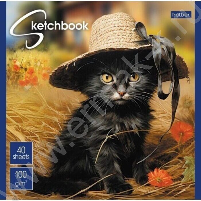 Скетчбук  40л А5 "Котики-артисты" без линовки 100г/кв.м | Фото 4