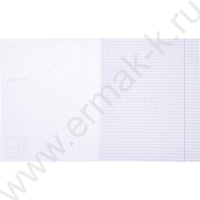 Тетрадь  18л клетка с пластиковой обложкой "Голубая" | Фото 3