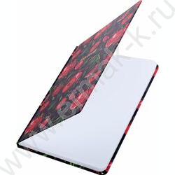 Бизнес-блокнот  96л А5 "Гранаты" /тв.обл. клетка, резинка, обложка с фольгой | Фото 4