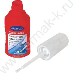 Ручка-корректор + корректирующая жидкость 12мл., 2 в 1: метал наконечник + кисточка | Фото 3