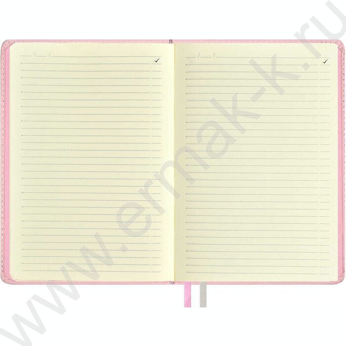 Ежедневник н/дат А6+ 120л Escalada,Плонже розовый /твёрдый переплёт с поролоном, искусственная к | Фото 7