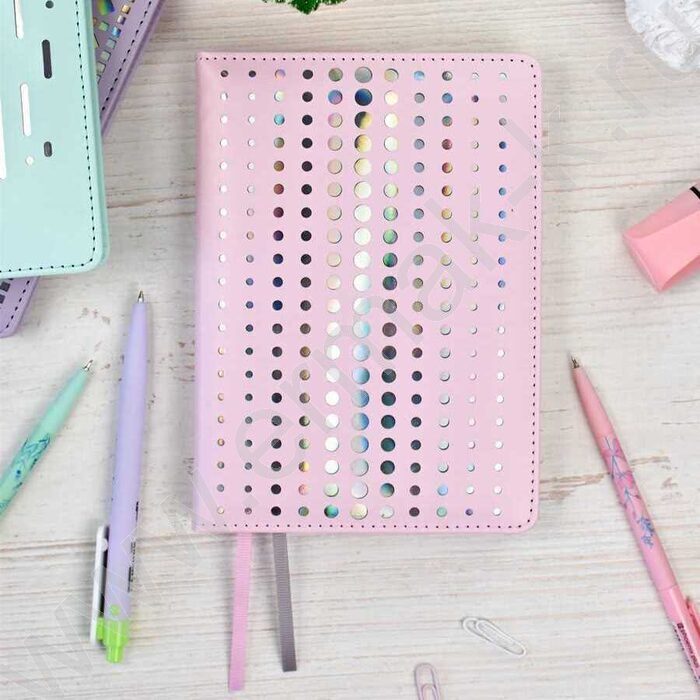 Ежедневник н/дат А6+ 120л Escalada,Плонже розовый /твёрдый переплёт с поролоном, искусственная к | Фото 9