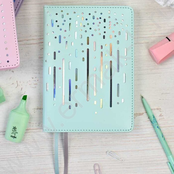 Ежедневник н/дат А6+ 120л Escalada,Плонже мятный /твёрдый переплёт с поролоном, искусственная ко | Фото 3