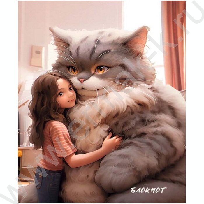 Блокнот  40л А6 спираль "Большой пушистый кот" ассорти | Фото 3