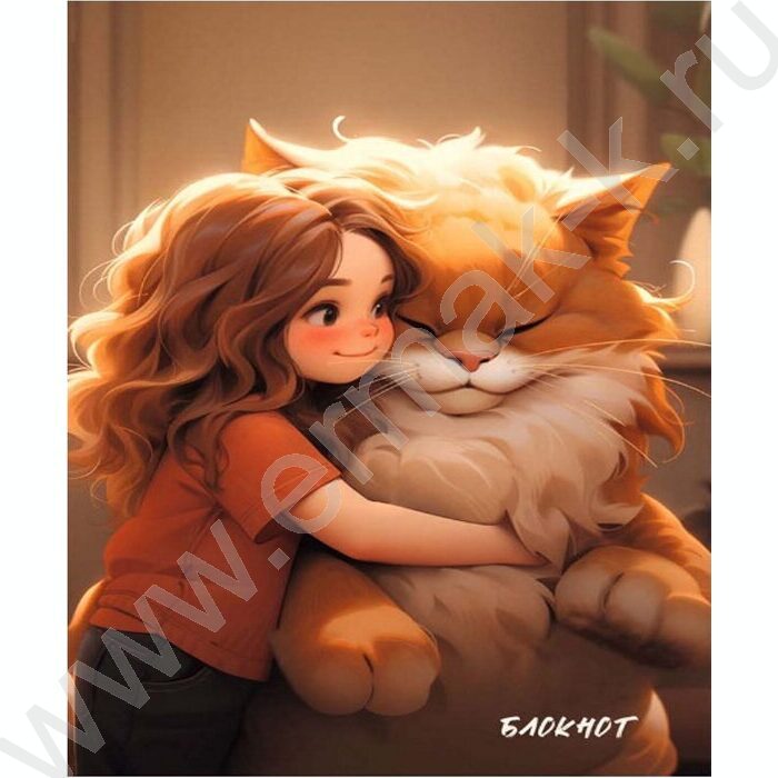 Блокнот  40л А6 спираль "Большой пушистый кот" ассорти | Фото 4