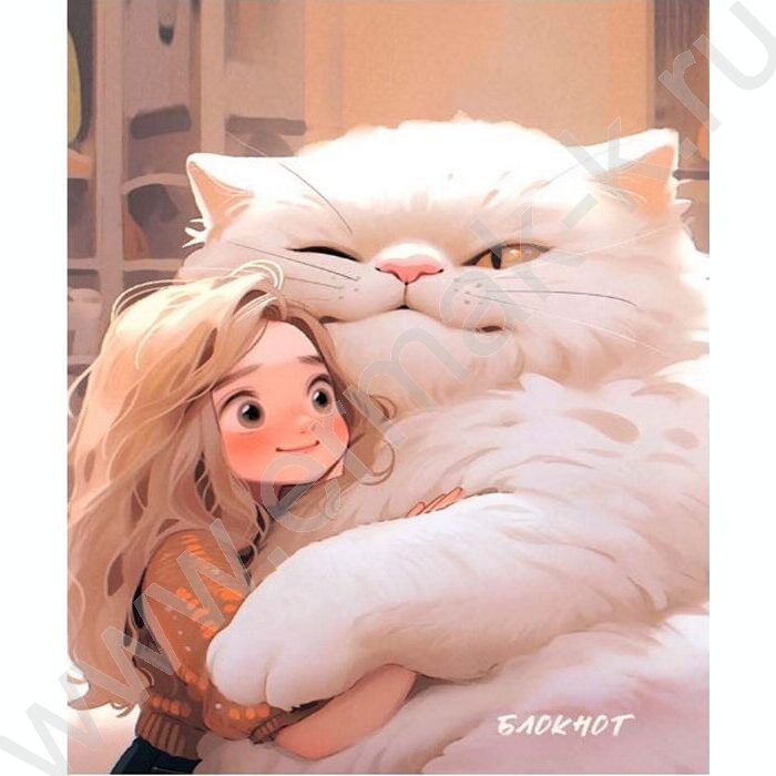 Блокнот  40л А6 спираль "Большой пушистый кот" ассорти | Фото 5