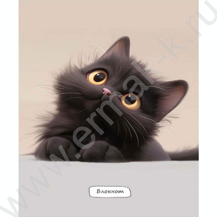 Блокнот  40л А6 спираль "Маленький пушистый кот" ассорти | Фото 5