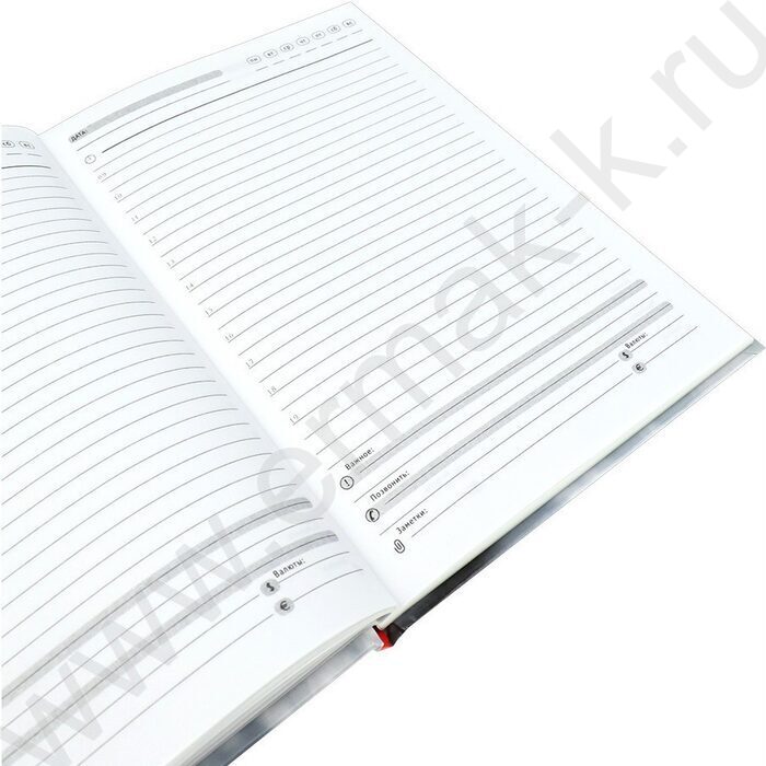 Ежедневник н/дат А5  80л Яркий гранат /тв.обл.,контраст/ | Фото 4