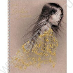 Тетрадь  48л клетка/спираль "Golden lady" /3D фольга/мат. лам. /4вида | Фото 1