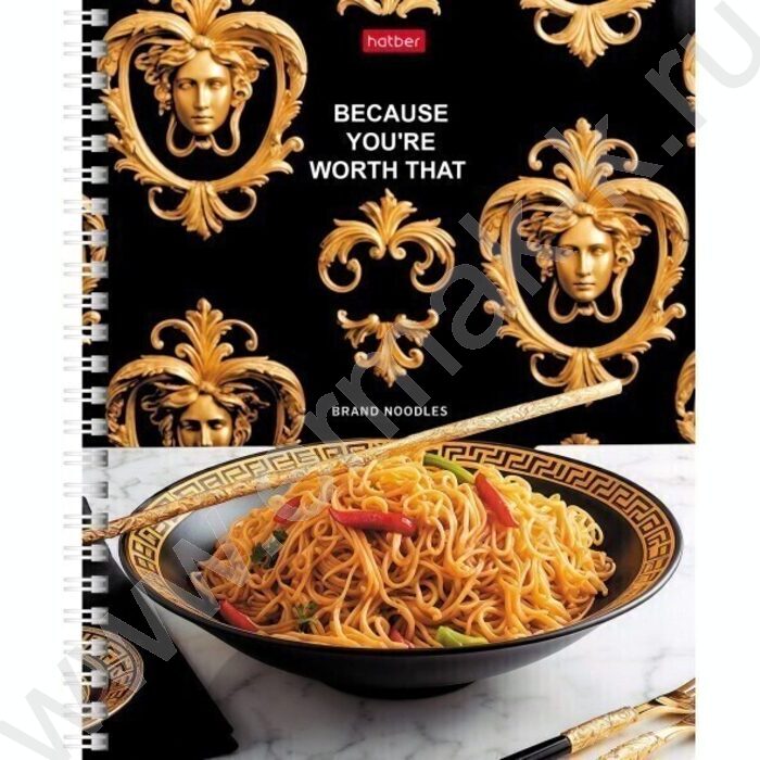 Тетрадь  48л клетка/спираль "Brand Food" /глянец./ 4вида | Фото 4