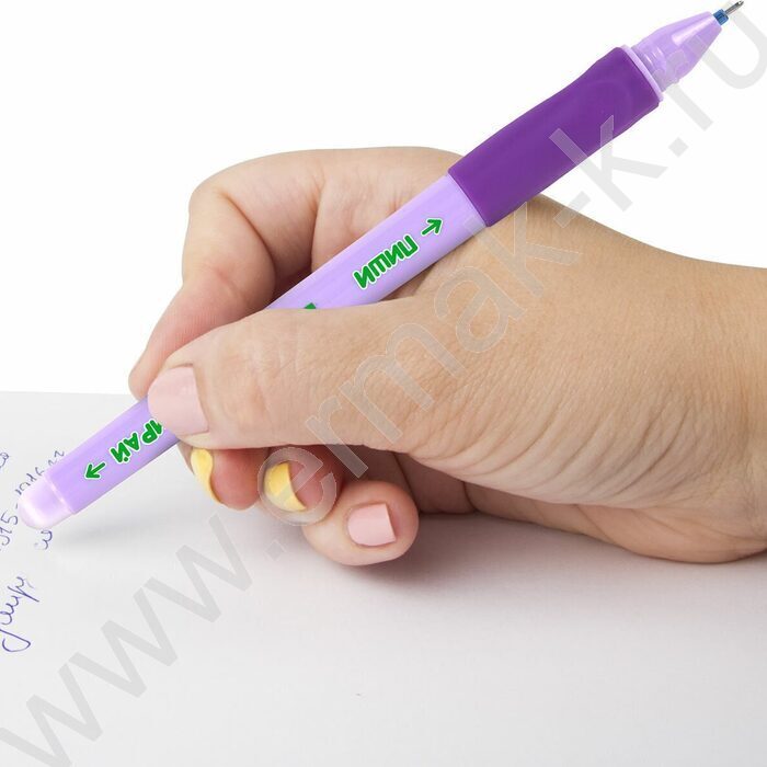 Ручка гелевая Пиши-Стирай 0,5мм, линия 0,35мм, синяя "RESTART COLOR" /с эргономичным грипом | Фото 9