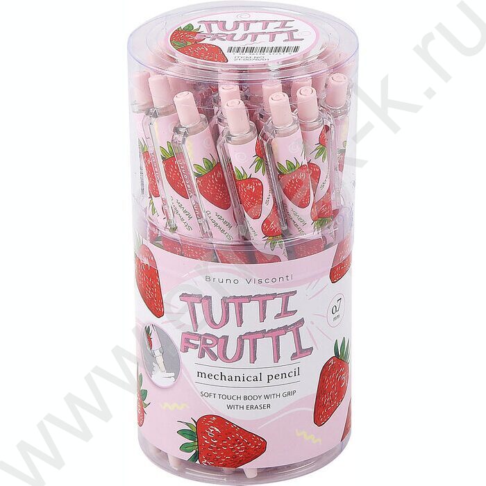 Карандаш механический 0,7мм с ластиком TUTTI FRUTTI. Клубника | Фото 4
